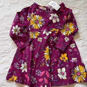 GAP Purple Floral Baby Dress 12-18m